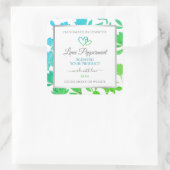 Blauwgroen groene kleuren Etiketten voor de verpak (Tas)