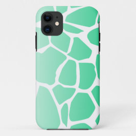 blauwgroen groene koe print abstract Case-Mate iPhone case