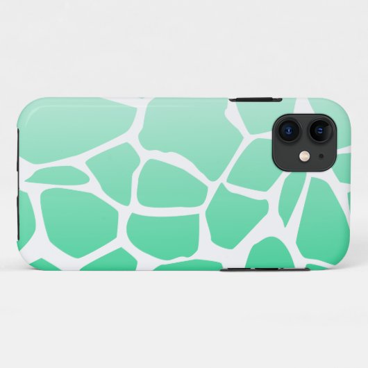 blauwgroen groene koe print abstract Case-Mate iPhone case (Achterkant (horizontaal))