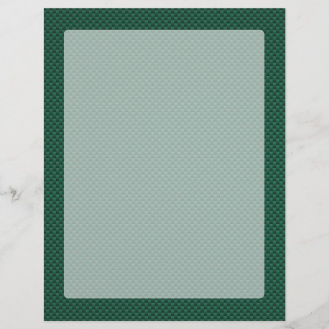 Blauwgroen groene koolstofvezel afdrukken (Voorkant)