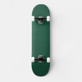 Blauwgroen groene koolstofvezel afdrukken persoonlijk skateboard (Voorkant)