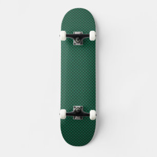 Blauwgroen groene koolstofvezel afdrukken persoonlijk skateboard