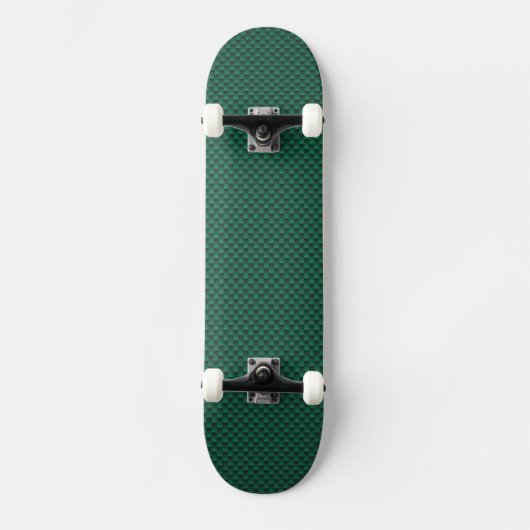 Blauwgroen groene koolstofvezel afdrukken persoonlijk skateboard (Voorkant)
