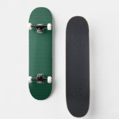 Blauwgroen groene koolstofvezel afdrukken persoonlijk skateboard (Voorkant)