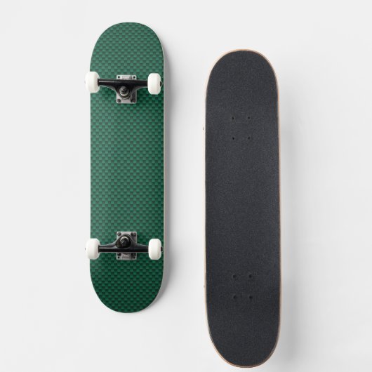 Blauwgroen groene koolstofvezel afdrukken persoonlijk skateboard (Voorkant)