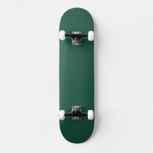 Blauwgroen groene koolstofvezel afdrukken skateboard