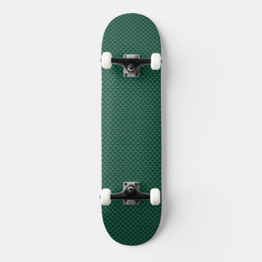 Blauwgroen groene koolstofvezel afdrukken skateboard (Voorkant)