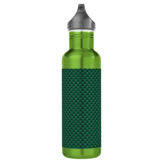 Blauwgroen groene koolstofvezel afdrukken waterfles  (Rechts)