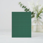 Blauwgroen groene koolstofvezelstijl afdrukken briefkaart (Staand voorkant)