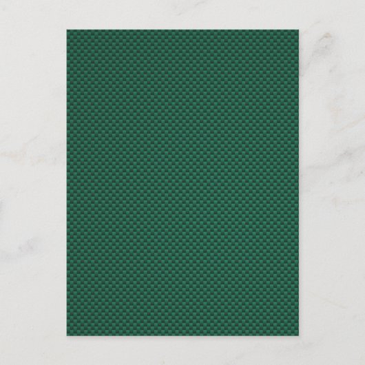 Blauwgroen groene koolstofvezelstijl afdrukken briefkaart (Voorkant)
