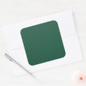 Blauwgroen groene koolstofvezelstijl afdrukken vierkante sticker (Envelop)