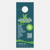 Blauwgroen & Groene Lawn Care Landscaping Maaien L Deurhanger (Voorkant)
