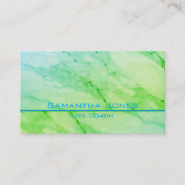 Blauwgroen groene marmer, abstract waterverf patro visitekaartje