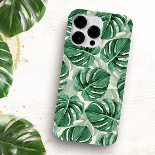 Blauwgroen groene Monstera bladeren Case-Mate iPhone 14 Pro Max Hoesje