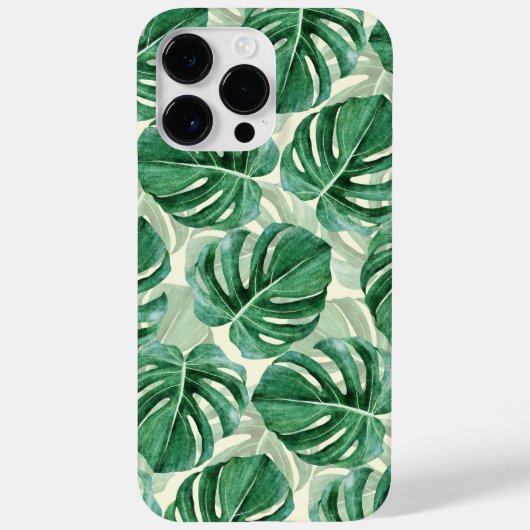 Blauwgroen groene Monstera bladeren Case-Mate iPhone Case (Achterkant)