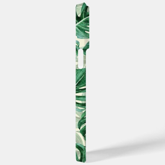 Blauwgroen groene Monstera bladeren Case-Mate iPhone Case (Achterkant / Rechts)