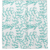 Blauwgroen groene natuurlijke wijn douchegordijn (Voorkant)