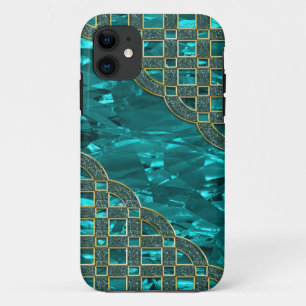 Blauwgroen groene olie, gouden staartwalk Case-Mate iPhone case
