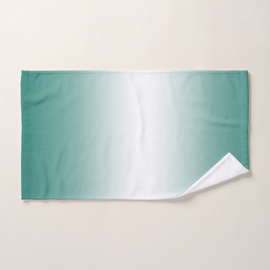 Blauwgroen groene ombre gradiënt kleurenhanddoekse bad handdoek (Handdoek)