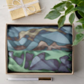 Blauwgroen groene Oranje gouden rode Abstracte kun Tissuepapier (Geschenk)