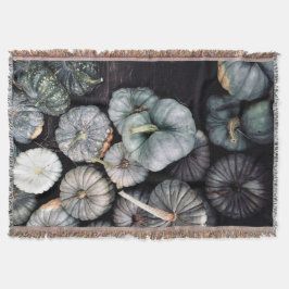 Blauwgroen groene pompoen deken