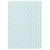 Blauwgroen groene pooldots tafelkleed (Voorkant)