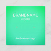 Blauwgroen Groene regenboogkleurige verloopweergav Vierkante Visitekaartje (Voorkant)