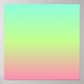 Blauwgroen groene roze verloopondergrond poster (Voorkant)