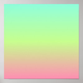 Blauwgroen groene roze verloopondergrond poster