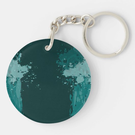 Blauwgroen groene Sleutelhanger bruiloft gunst (Achterkant)