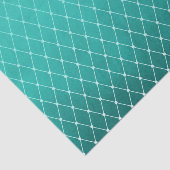 Blauwgroen groene slipkleur met diamantpatroon tissuepapier (Detail)