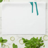 Blauwgroen groene sneeuwski theedoek (Gevouwen)