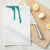 Blauwgroen groene sneeuwski theedoek (Quarter Fold)