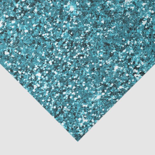 Blauwgroen Groene Sparkle Glitter Tissuepapier (Detail)