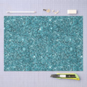 Blauwgroen Groene Sparkle Glitter Tissuepapier (Craft)