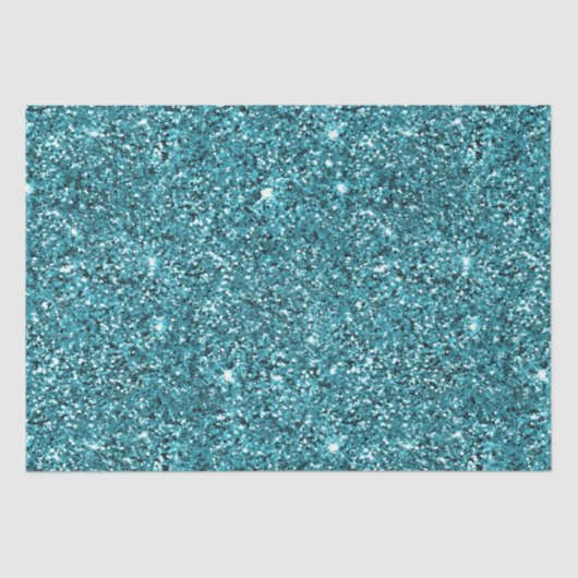 Blauwgroen Groene Sparkle Glitter Tissuepapier (Voorkant)