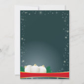 Blauwgroen groene sparkle Jingle Mingle kerstparty Kaart (Achterkant)