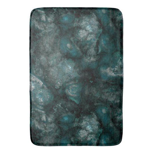 Blauwgroen groene steen abstract badmat (Voorkant Verticaal)