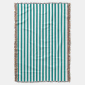 Blauwgroen groene strepen deken (Voorkant Verticaal)