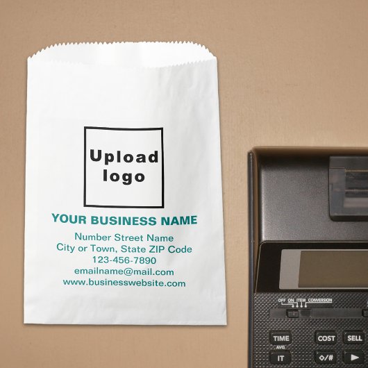 Blauwgroen Groene Tekst Zakelijk Merk op Papieren  Bedankzakje