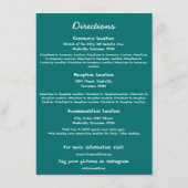 Blauwgroen Groene Verf Splatter - Routebeschrijvin Informatiekaartje (Achterkant)