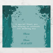 Blauwgroen groene verfspetter - Bedankt bierlabel Bier Etiket (Enkel label)