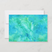 Blauwgroen groene Waterverf Boom van Life RSVP (Achterkant)