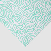 Blauwgroen groene Waterverf Zebra afdrukken Tissuepapier (Detail)