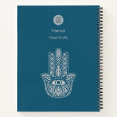 Blauwgroen Groene Yoga Studio Hamsa Notitieboek (Achterkant)