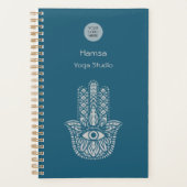 Blauwgroen Groene Yoga Studio Hamsa Planner (Voorkant)