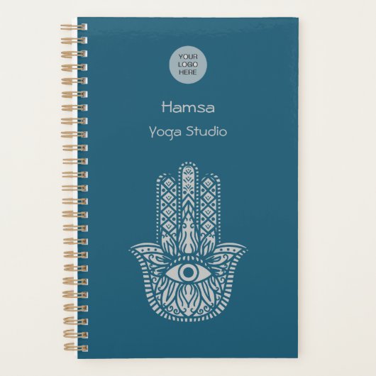 Blauwgroen Groene Yoga Studio Hamsa  Planner (Voorkant)