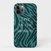 Blauwgroen groene Zebra Animal Print Case-Mate iPhone Case (Achterkant)