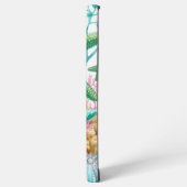 Blauwgroen groene zeester schelpen samsung galaxy hoesje (Linkerkant)