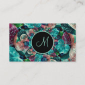  Blauwgroen Groene Zwarte-Balloons Gebeurtenisplan Visitekaartje (Voorkant)